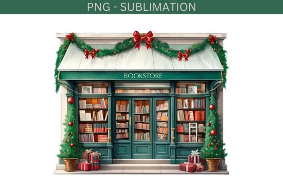 Christmas Bookstore: Cozy Illustrations for Holiday Brands