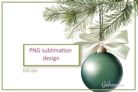 Christmas Branch with Ball PNG: Festive Illustrations