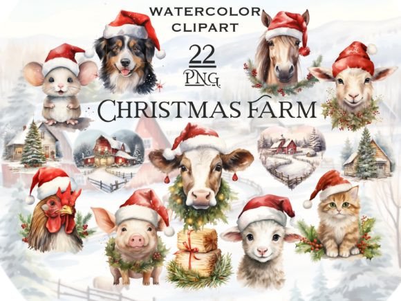 Christmas Farmhouse Clipart: Rustic Illustrations Review