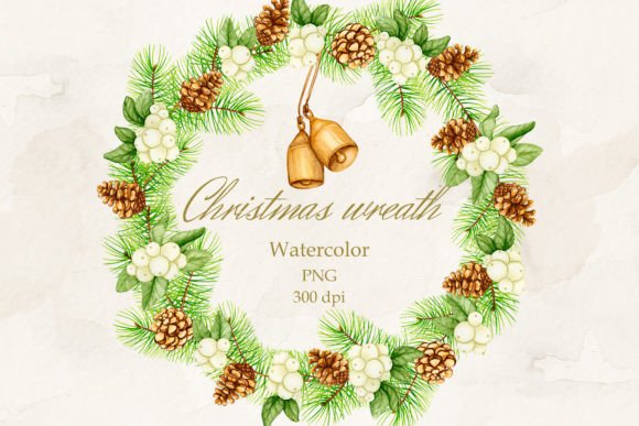 Christmas Garland Seamless Border PNG Illustrations