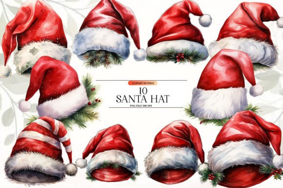 Christmas Santa Hat Clipart: Premium Illustrations