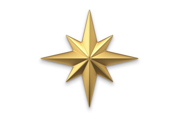 Christmas Star 3d Illustration for Crafters