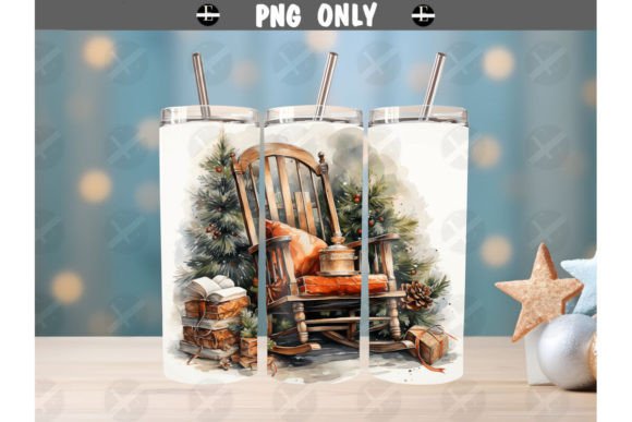 Christmas Tumbler Wraps Rocking Chair Illustrations Review
