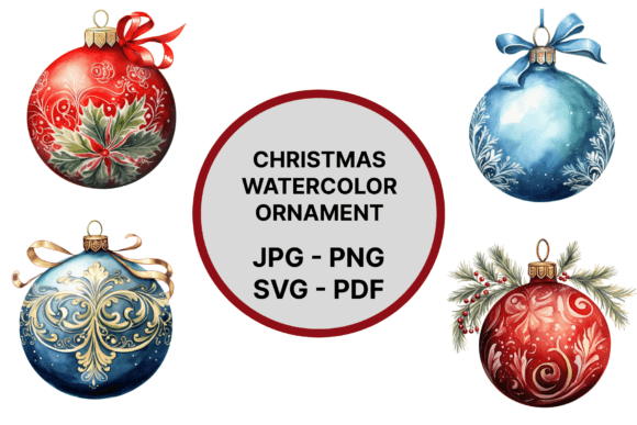 Christmas Watercolor Ornament: Illustrations for Branding