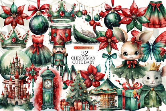 Cute Christmas Clipart Bundle: A Designer's Stitch Test