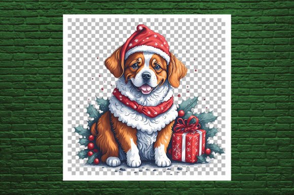 Cute Dog Christmas Illustrations for Branding