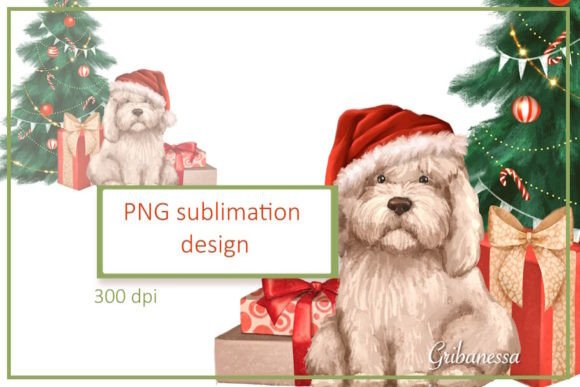 Cute Dog Christmas PNG Sublimation: Festive Illustrations