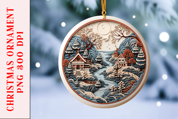 Embroidery Christmas Ornament Design: Festive Illustrations