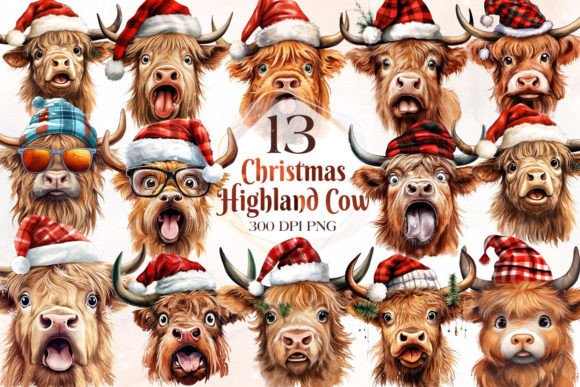 Funny Christmas Highland Cow Clipart: A Designer's Review
