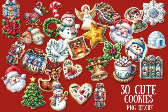 Magical Christmas Cookie Collection: Festive Illustrations