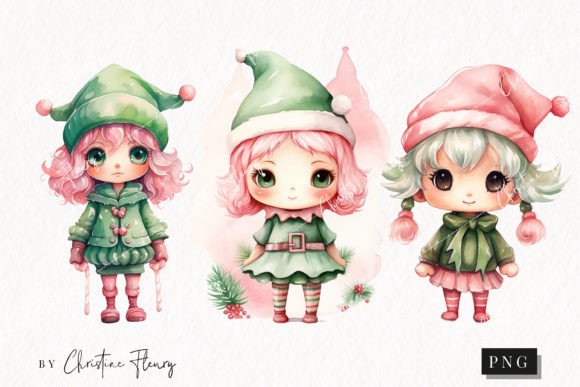 Pastel Watercolor Christmas Elves Clipar: A Designer's Review