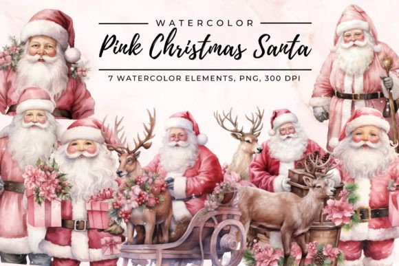 Pink Christmas Santa Clipart: A Designer's Review
