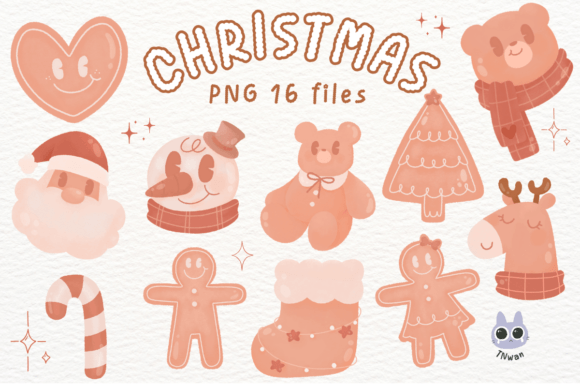 Pink Christmas Watercolor Groovy Clipart Review