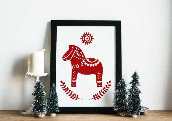 Red Dala Horse: Festive Illustrations for Branding