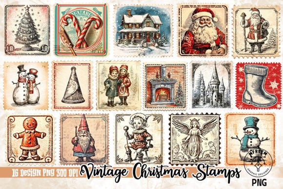 Vintage Christmas Stamps: Illustrations Review